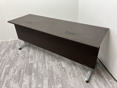【中古品】イトーキ 1800サイドスタックテーブル THE-186W-49 ブラウン