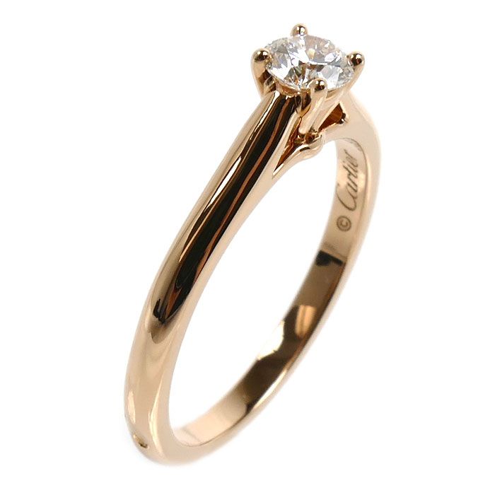 CARTIER カルティエ K18PG ピンクゴールド ソリテール1895