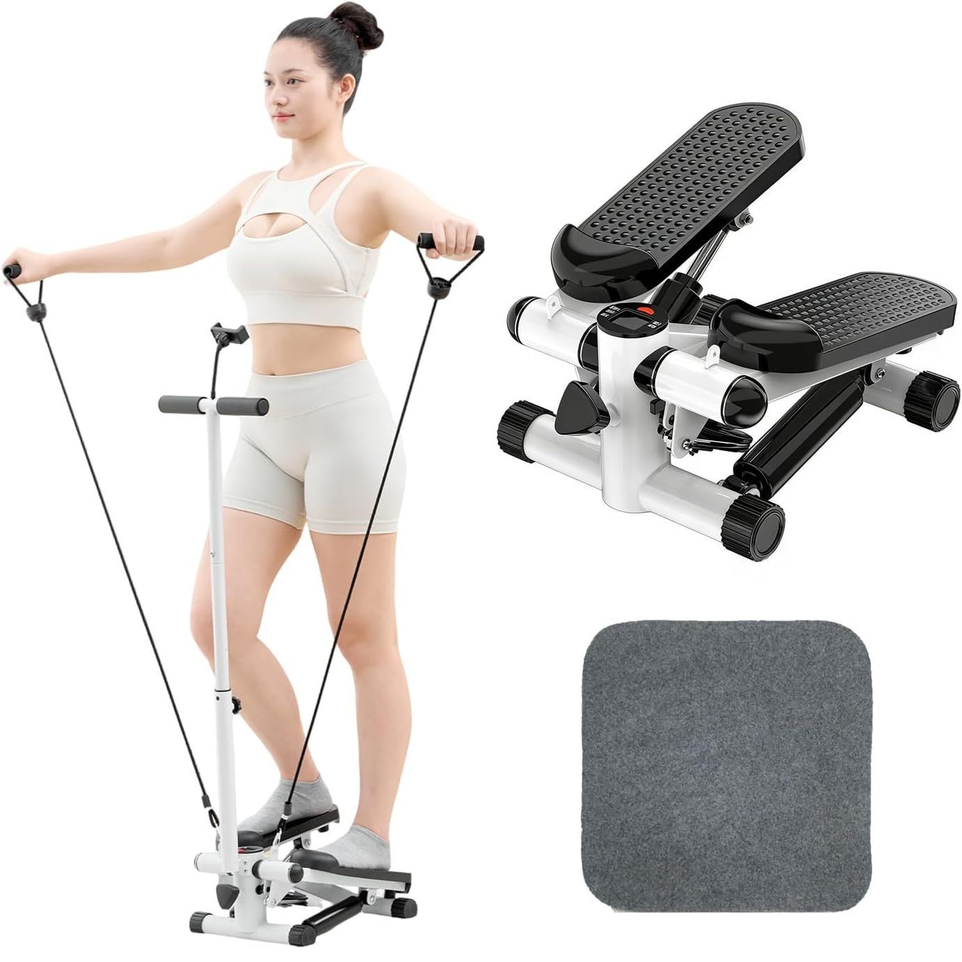 AORTD ステッパー ダイエット ハンドル付き 静音 体幹 筋トレ 健康器具 