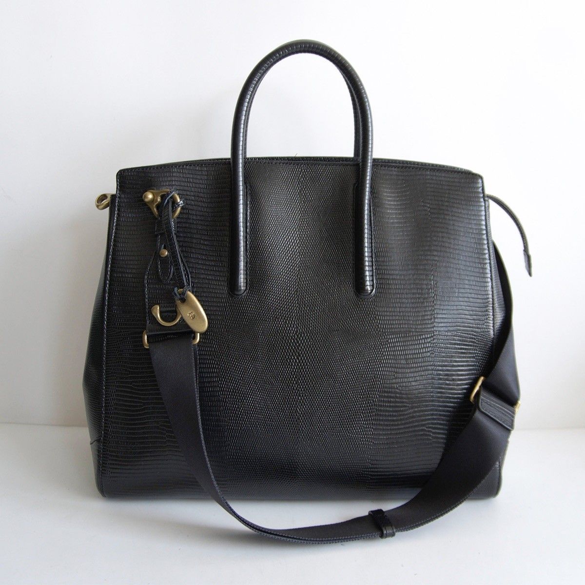 【美品】 TOFF&LOADSTONE 【Jolie 2way バッグ】L ブラック ジョリー リザード 26050421