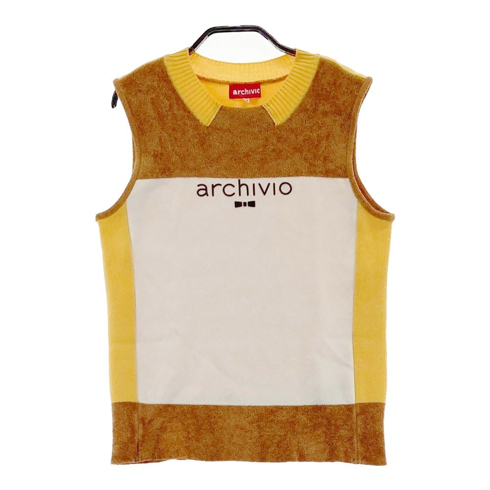 サイズ：36 ARCHIVIO アルチビオ ; ニットベスト ブラウン系 [240101595264] ゴルフウェア レディース ストスト