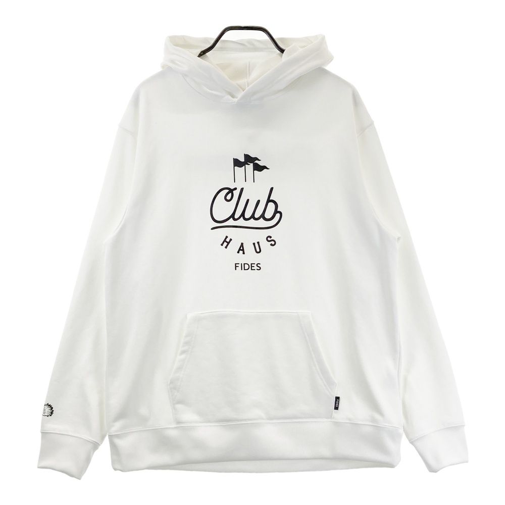 サイズ：XL FIDES GOLF フィデスゴルフ ×CLUBHAUS スウェット パーカー ホワイト系 [240101693309] ゴルフウェア メンズ ストスト