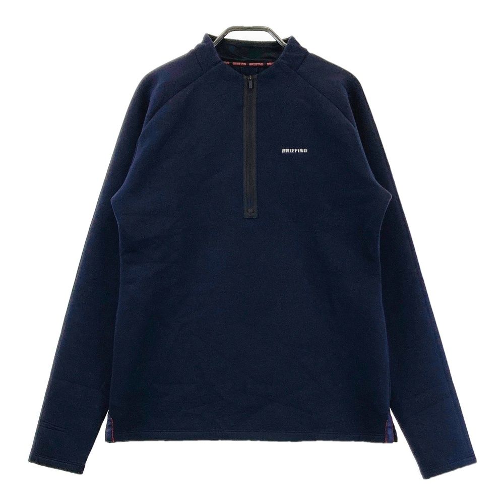 サイズ：M BRIEFING GOLF ブリーフィング ハーフジップ 長袖Tシャツ ネイビー系 [240101693312] ゴルフウェア メンズ ストスト