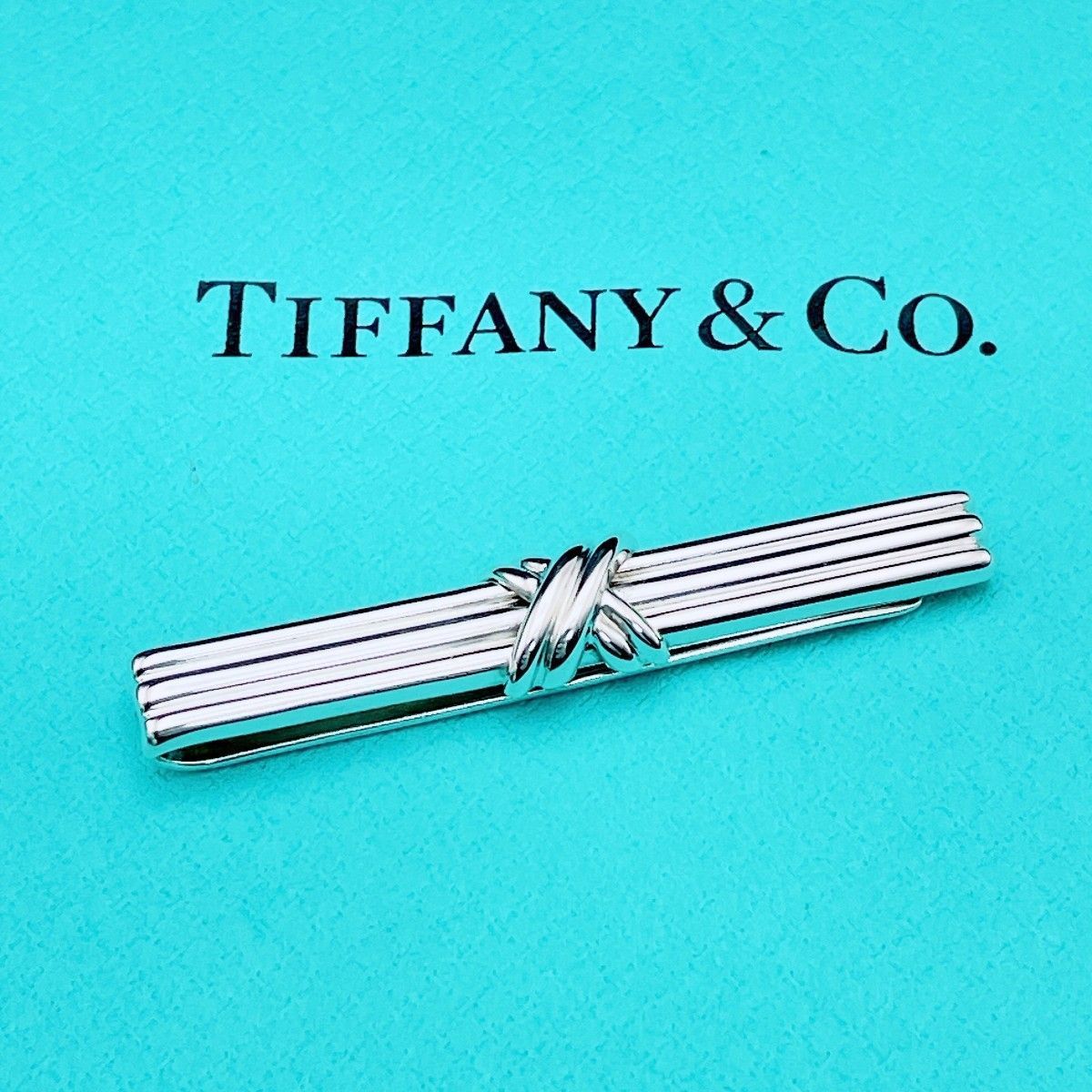◇ティファニー◇新品仕上済 Tiffany&Co. シグネチャークロス ネクタイピン Ag925 シルバー ブランド 6.9g