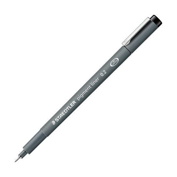 (まとめ) ステッドラー ピグメントライナー0.2mm 黒 308 02-9 1セット(10本) 〔×5セット〕