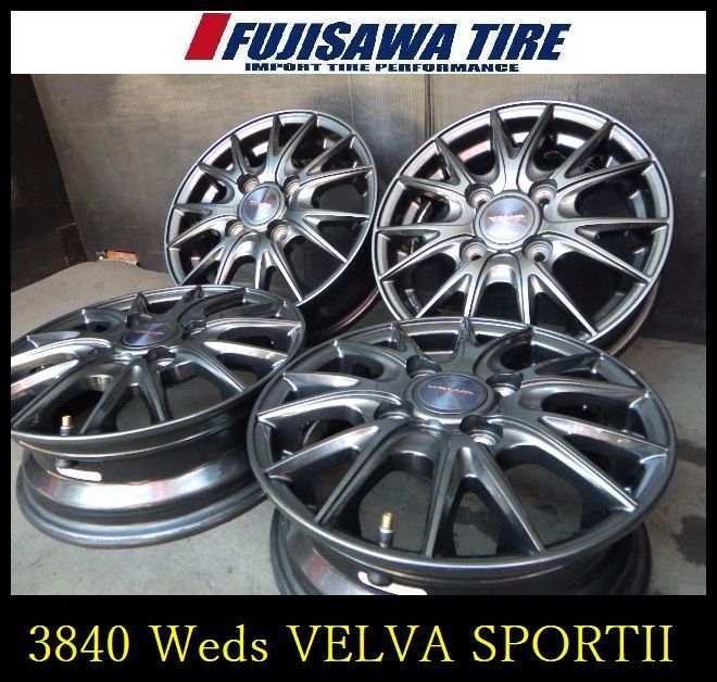 【3840】J送料無料▲Weds VELVA SPORTII▲12x4.0J 4穴 100 +42▲4本 26103082