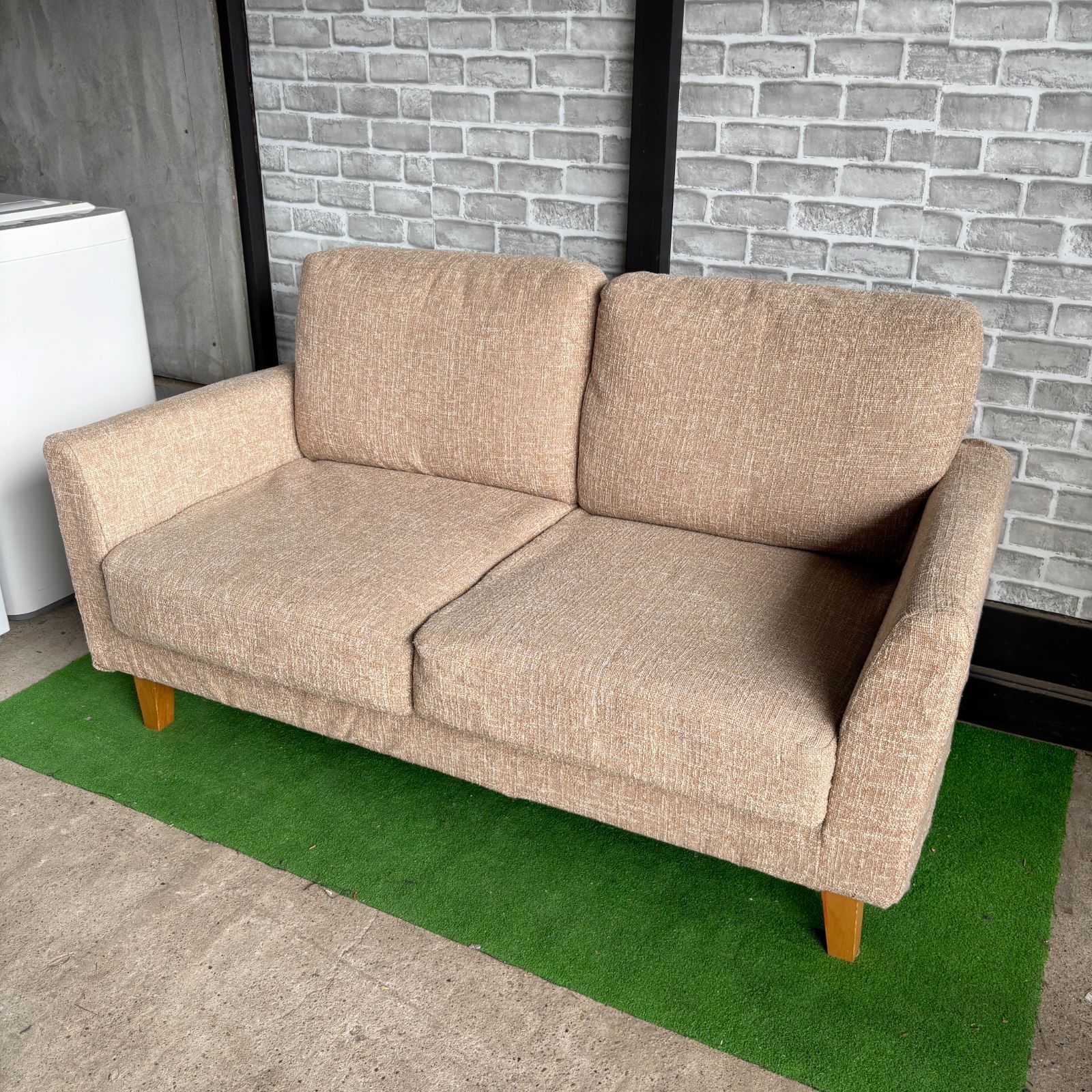 MOMO NATURAL ソファ 2人掛け 二人掛け ベージュ 送料込 MOMONATURAL PHONO SOFA モモナチュラル 2人掛けソファ ベージュ