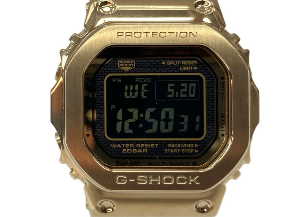ジーショック G-SHOCK CASIO カシオ 耐衝撃構造 20気圧防水 フルメタル 三つ折れ式中留 腕時計 アウトドア ウォッチ 3459 金 GMW-B5000 メンズ腕時計ゴールド 104T-52