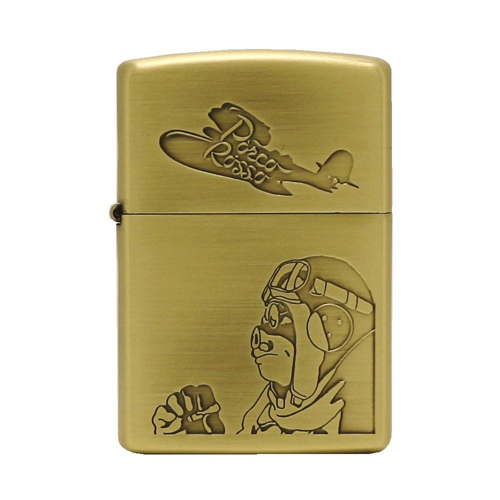 新品 ZIPPO ジッポー ジッポライター STUDIO GHIBLI スタジオジブリコレクション 紅の豚 ポルコ アンティークゴールド NZ-05 【ギフト/プレゼント/喫煙具/アニメ/キャラクター】