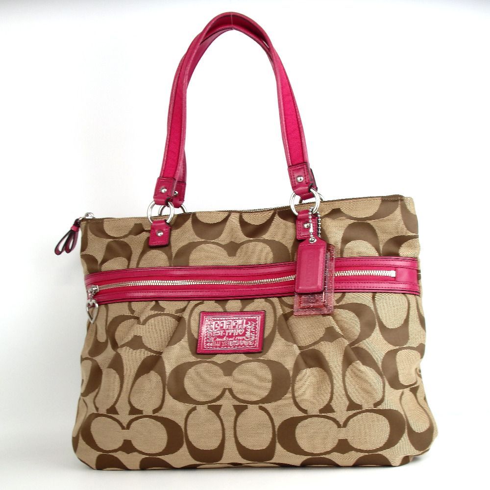 COACH コーチ シグネチャー ショルダーバッグ トートバッグ キャンバス レザー 16-210(6) 4,200円