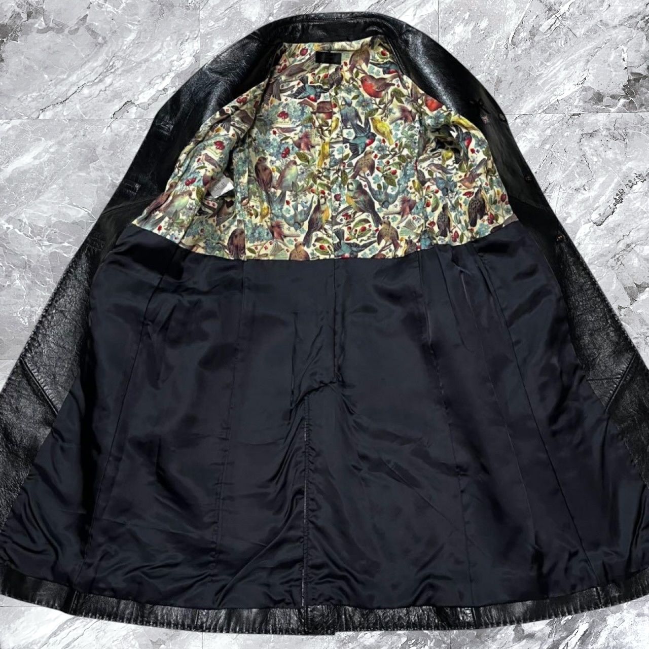 Paul Smith BLACK ポールスミスブラック レザーコート ロングコート
