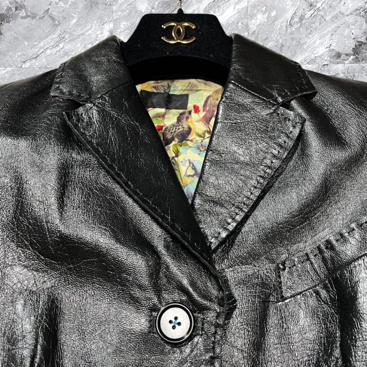 Paul Smith BLACK ポールスミスブラック レザーコート ロングコート
