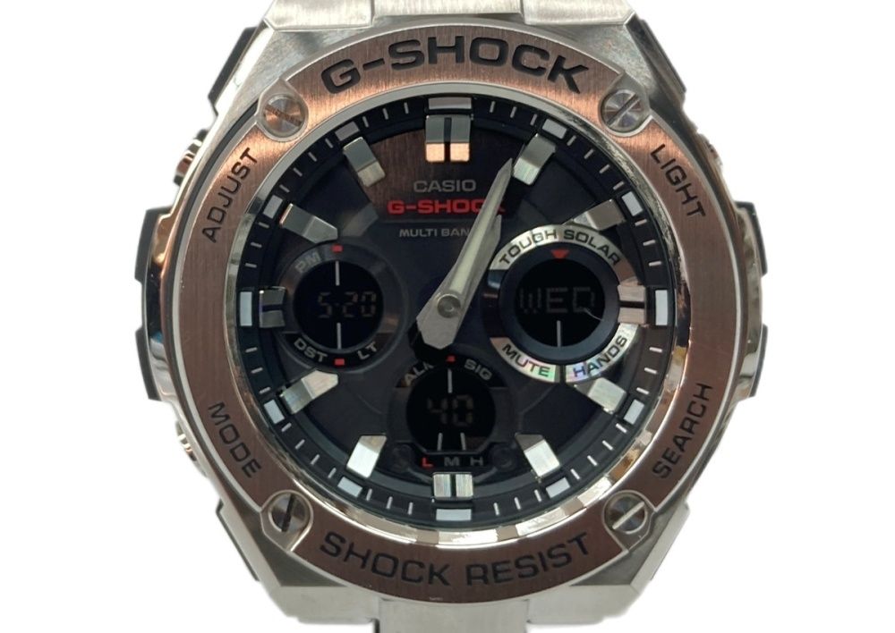 ジーショック G-SHOCK CASIO カシオ G-STEEL 中留 タフソーラー 耐衝撃構造 20気圧防水 アウトドア 腕時計 ウォッチ 5444 銀 GST-W110D メンズ腕時計シルバー 104T-53