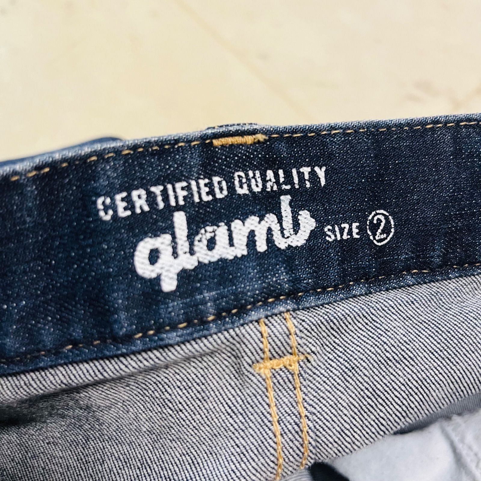 glamb グラム POLY DENIM PANTS ストレッチジーンズ デニムパンツ 