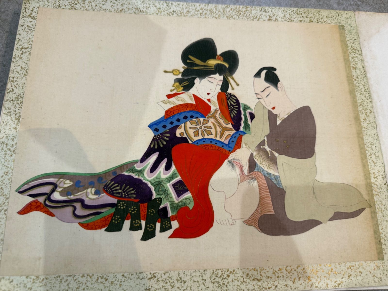時代艶本 春画画帖 全9図 彩色枕絵 美人画 秘画 和本 浮世絵 古美術
