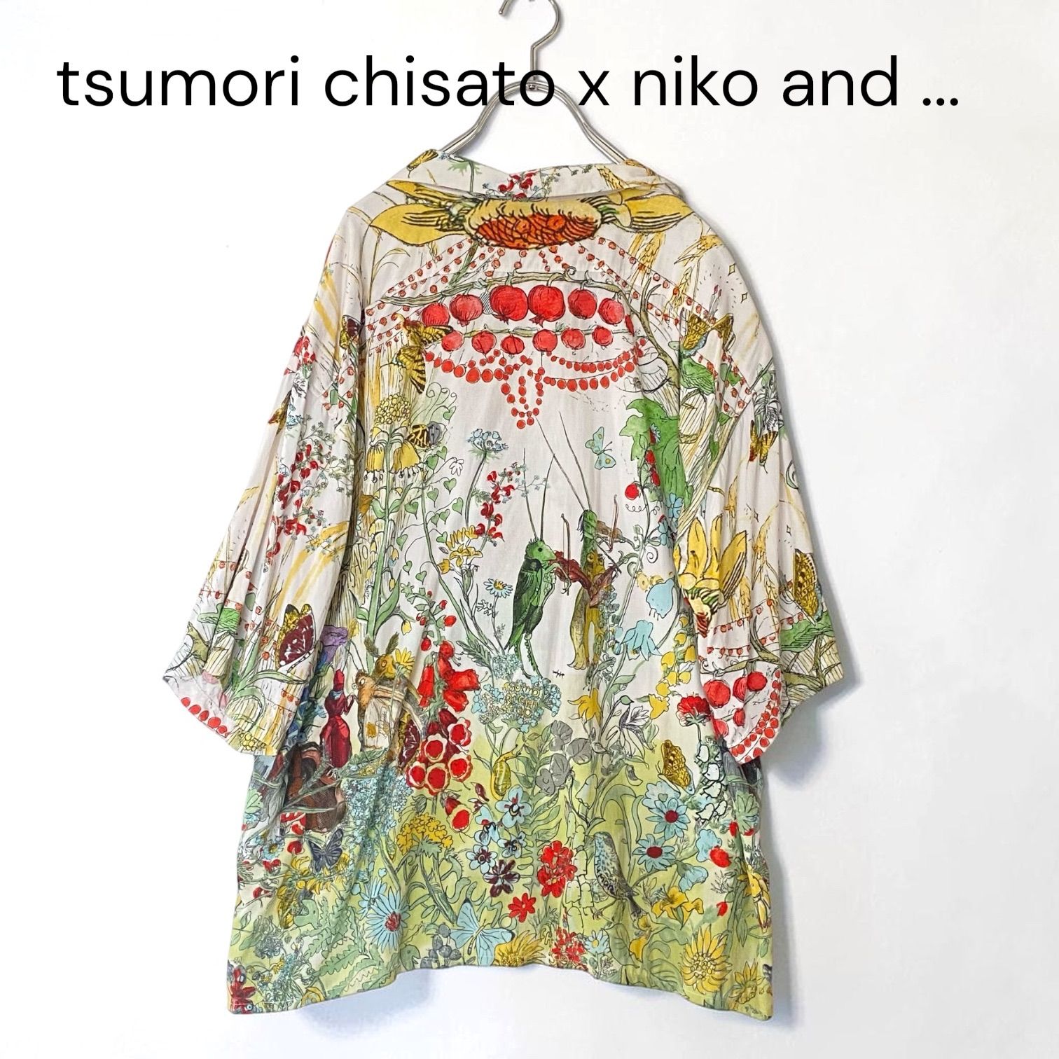 tsumori chisato x niko and  総柄 イラスト 半袖シャツ ブラウス