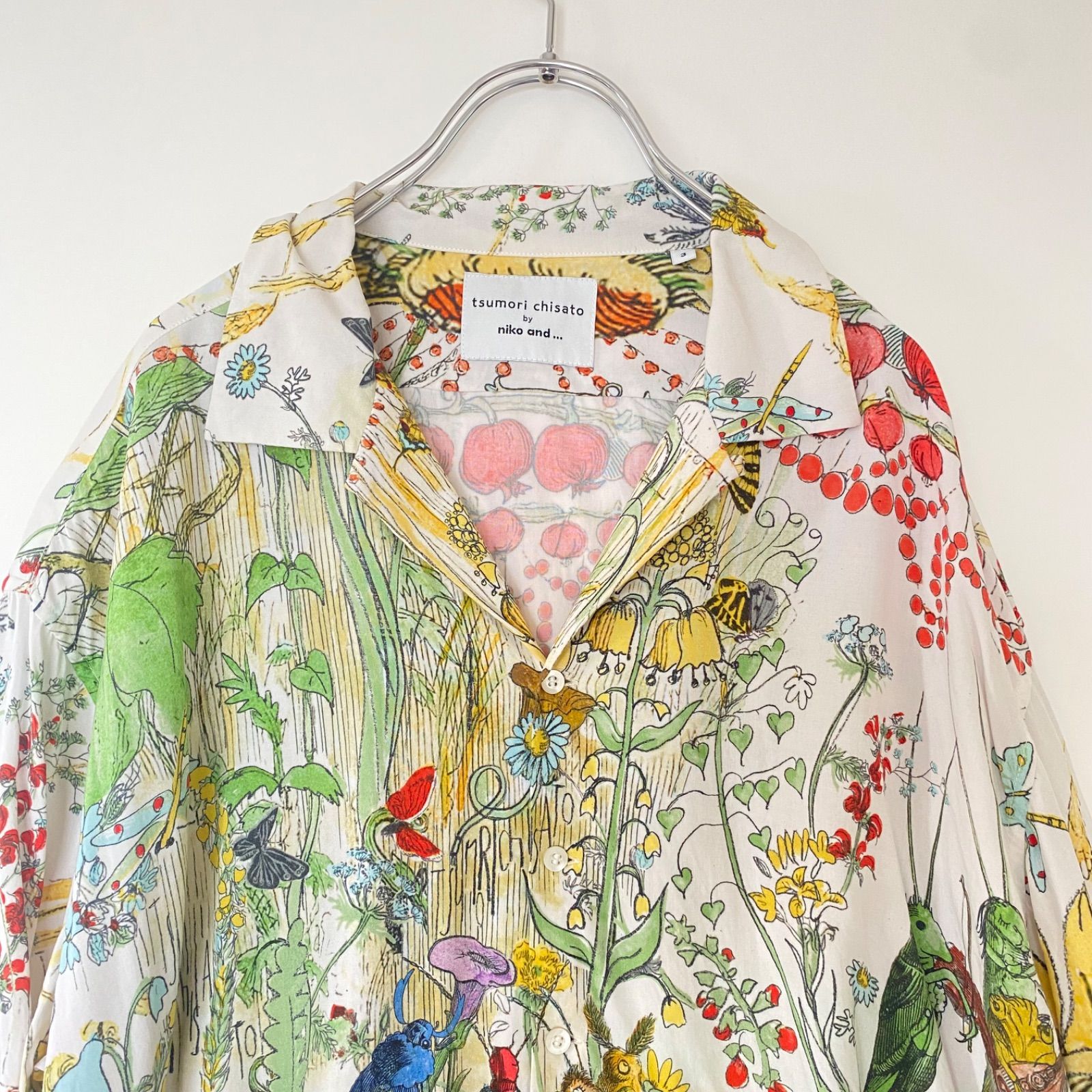 tsumori chisato x niko and  総柄 イラスト 半袖シャツ ブラウス