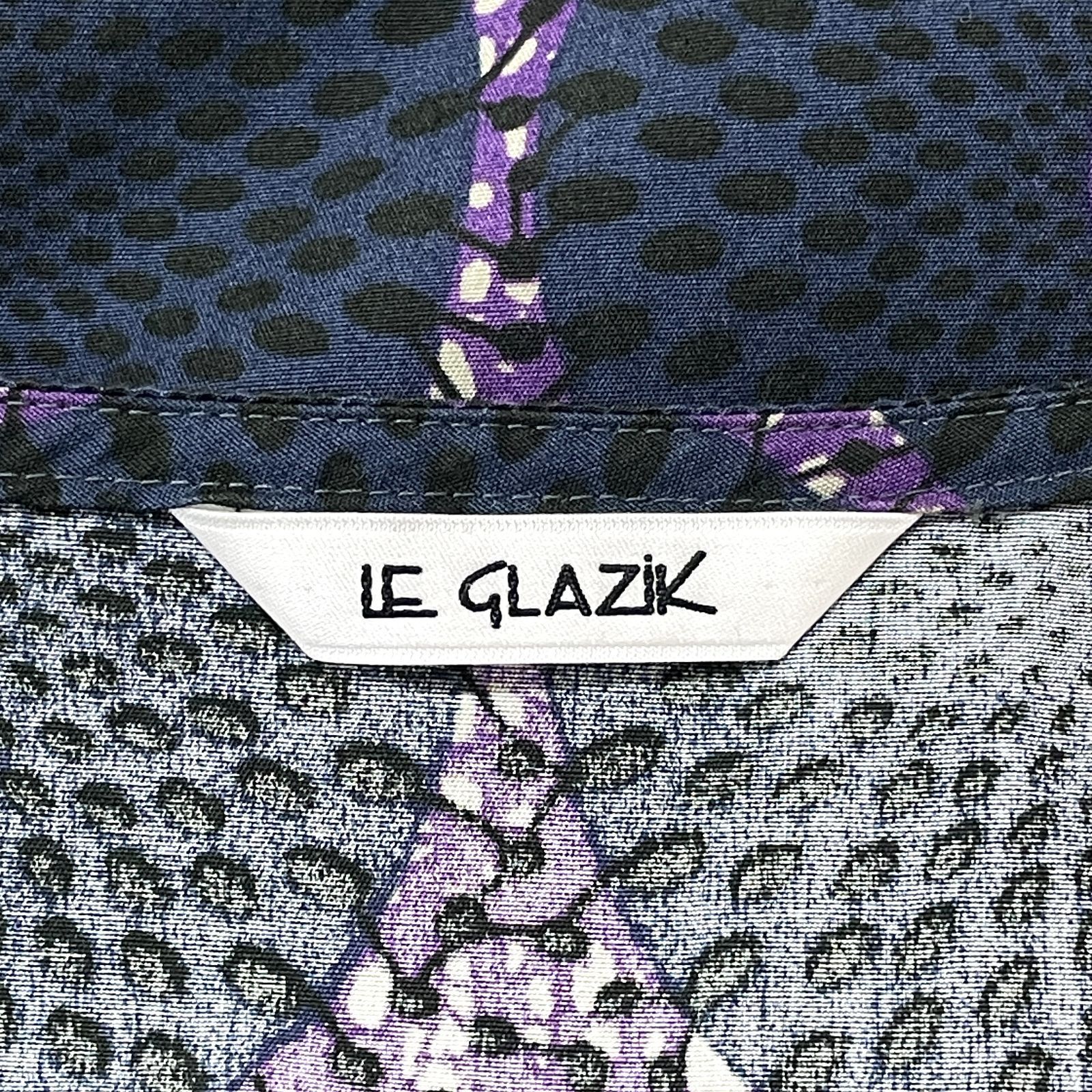 LE GLAZIK ルグラジック バティック柄ノースリーブロングワンピース 36 パープル系 LE GLAZIK ルグラジック バティック柄ノースリーブロングワンピース 36 パープル系
