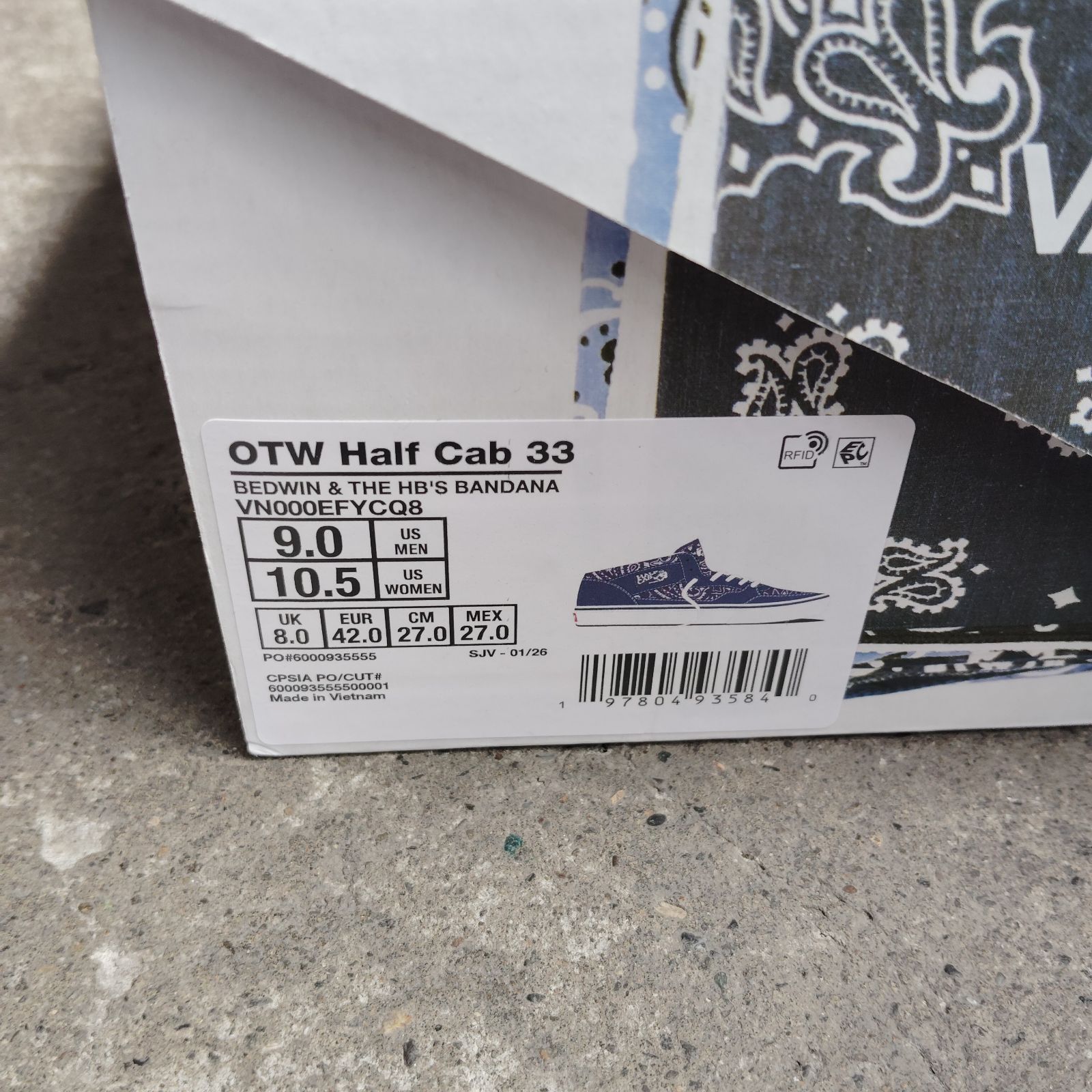 VANS × BEDWIN & THE HEARTBREAKERS OTW Half Cab 33 Bandana 27cm 
