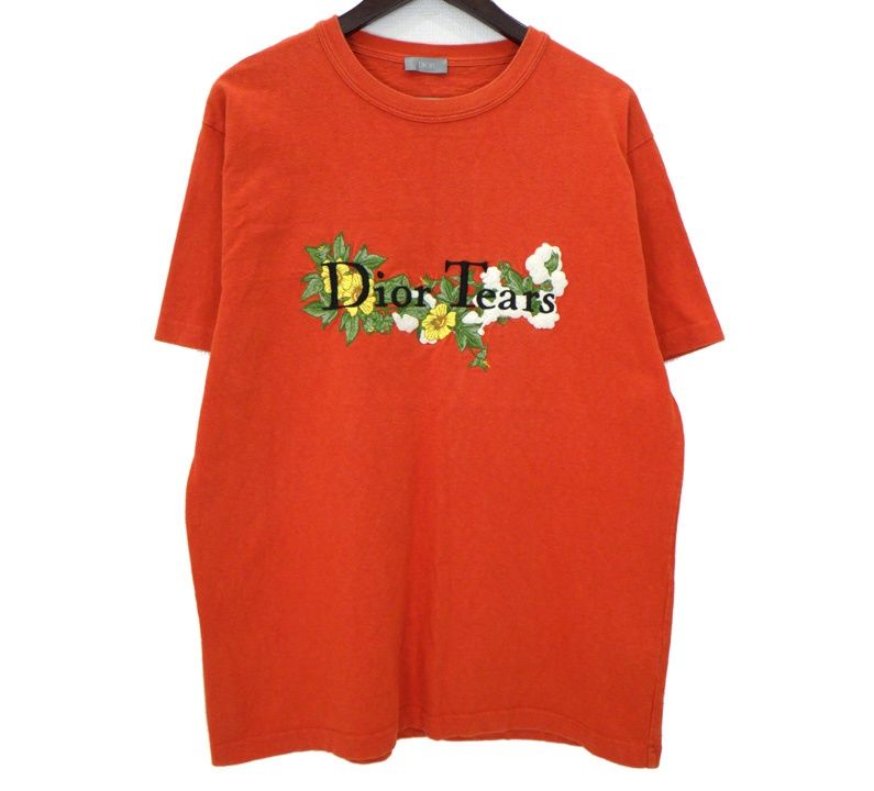 ディオール DIOR × デニムティアーズ DENIM TEARS 23AW 【 393J696I0849 】 フラワー ロゴ 刺繍 半袖 Tシャツ　50477