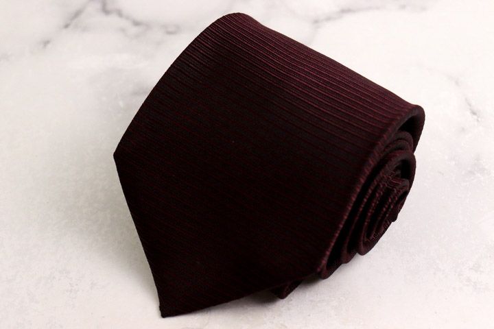 トムフォード ブランド ネクタイ ソリッド 無地 PO メンズ ワインレッド TOM FORD 【中古】