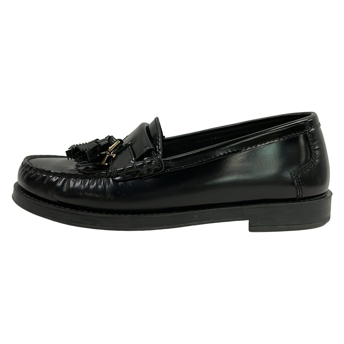 TOD'S(トッズ) ローファー 37 1/2 レディース - 黒 タッセル レザー