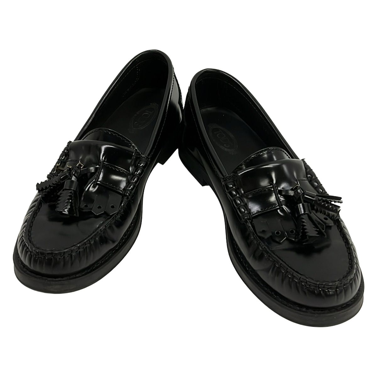 TOD'S(トッズ) ローファー 37 1/2 レディース - 黒 タッセル レザー