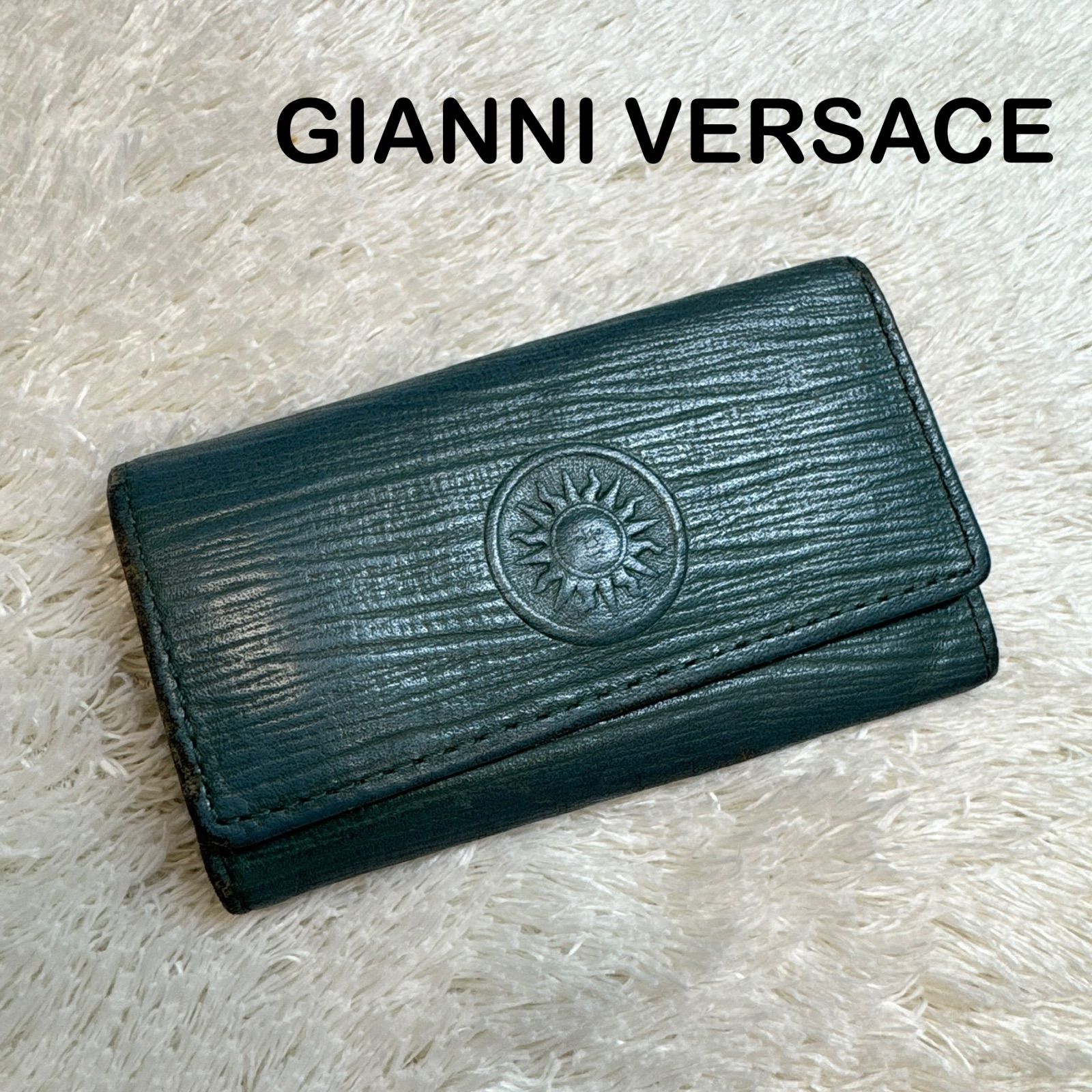 GIANNI VERSACE ベルサーチ キーケース レザー グリーン - メルカリ