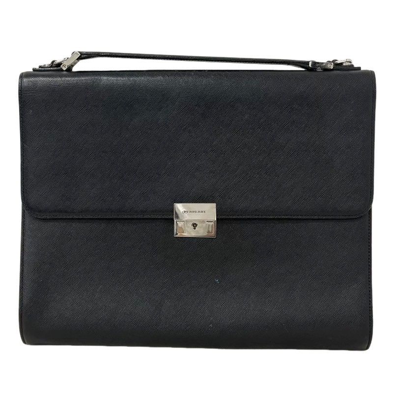 BURBERRY バーバリー ノバチェック ブリーフケース ブラック レザー ビジネスバッグ メンズ 【中古】 22605K238