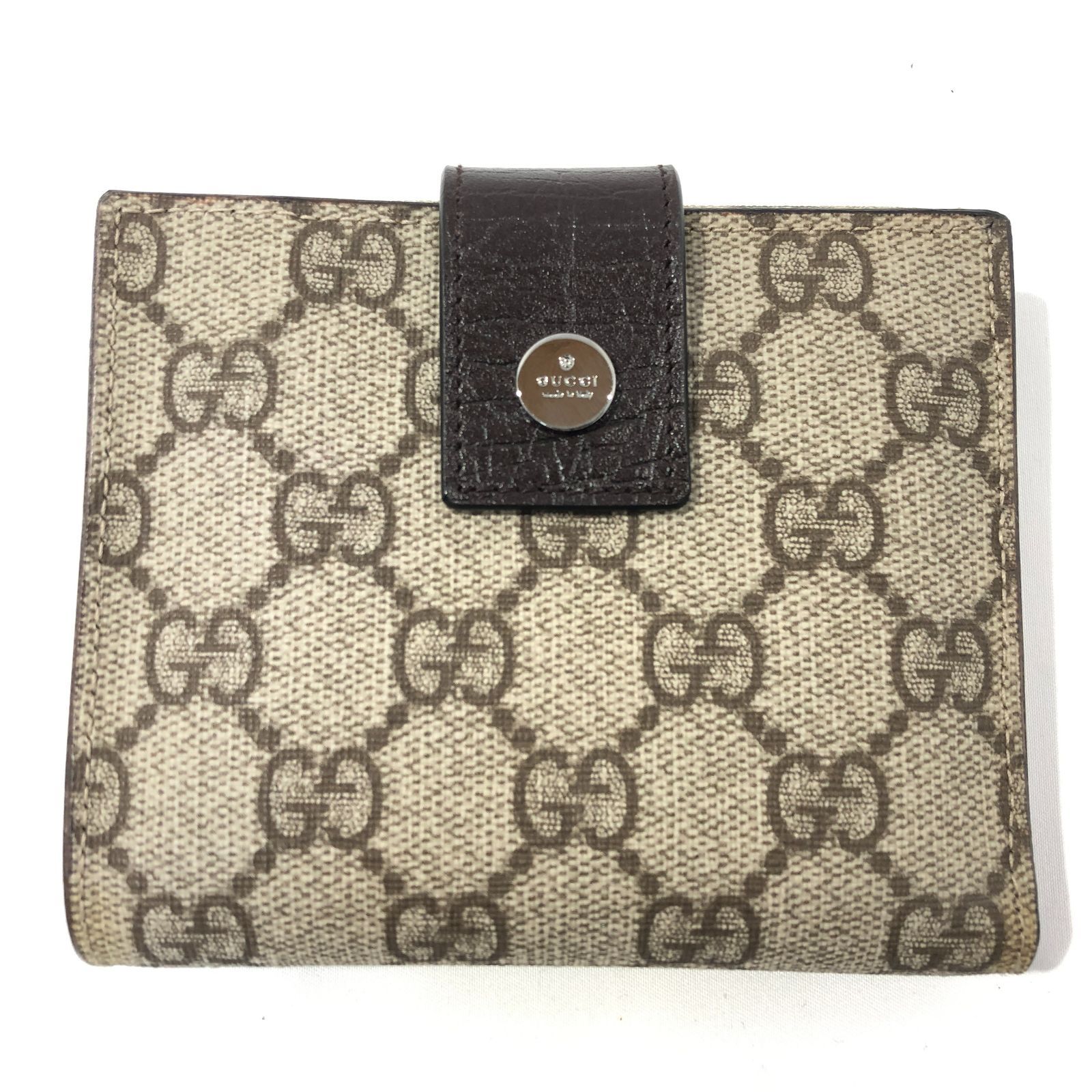 グッチ⭐️G柄　中古品⭐️ 七重浜85-6-080513nh]美品 GUCCI グッチ GG二つ折り財布 415052.2888