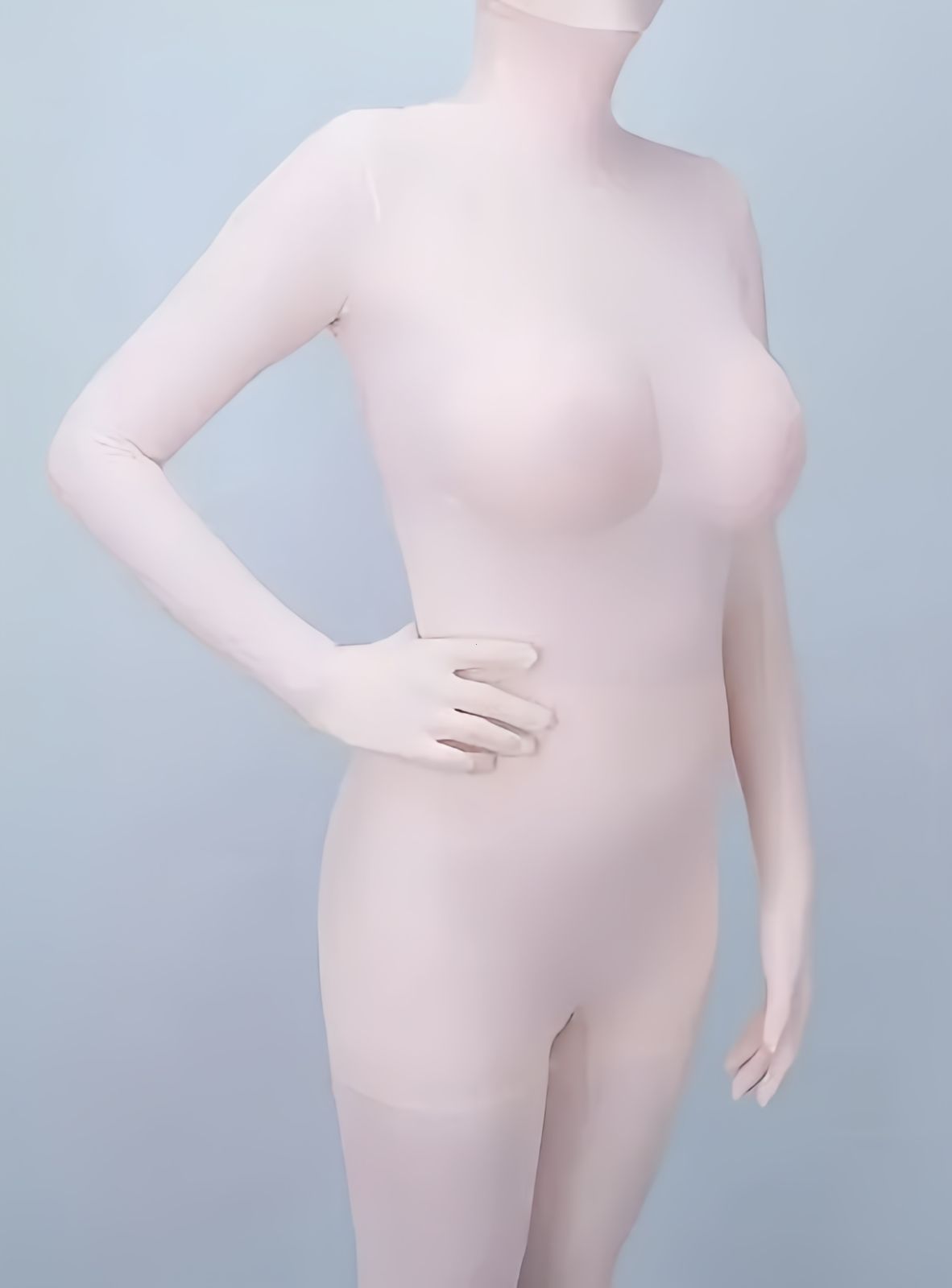 全身タイツ 顔開き ピンク Bカップ シリコン 偽乳付き kig ゼンタイ コスプレ ZENTAI レオタード 仮装 イベント 着ぐるみ
