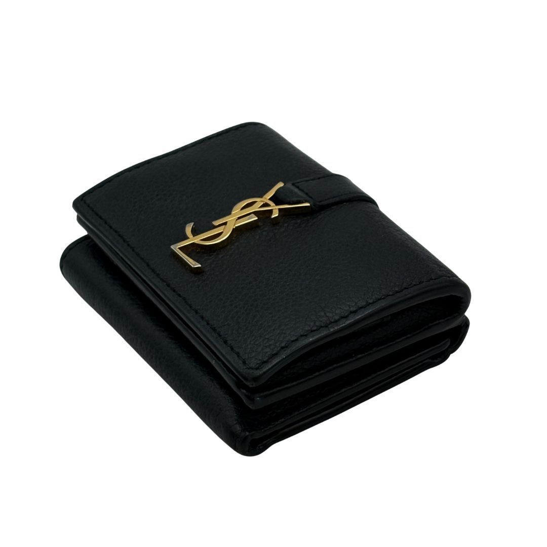 ④Saint Laurent  三つ折り財布 ブラック サンローラン 三つ折り 財布 三つ折り財布 【公式通販】