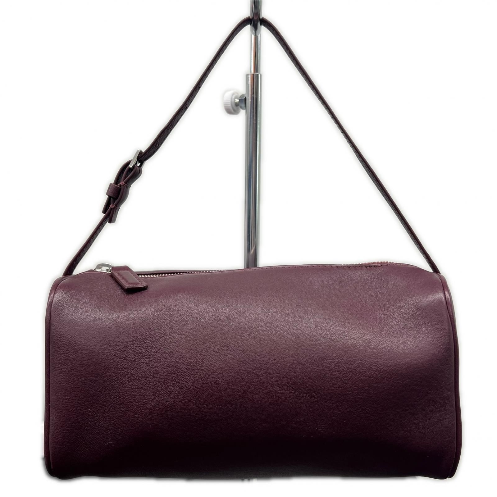 THE ROW 希少 美品 ザロウ 90's バッグ スモールバッグ W1281L97BRGNS レザー ボルドー ワインレッド ポシェット アクセサリーポーチ ハンドバッグ レディース Aランク 中古 鑑定済 ザロウバッグ