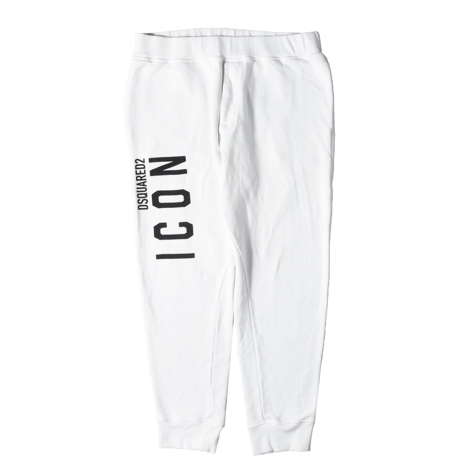 DSQUARED2 ディースクエアード パンツ ホワイト 白 サイズ:L | 22SS ロゴプリント スウェットパンツ(Ski Fit) | ボトムス ズボン【メンズ】【中古】