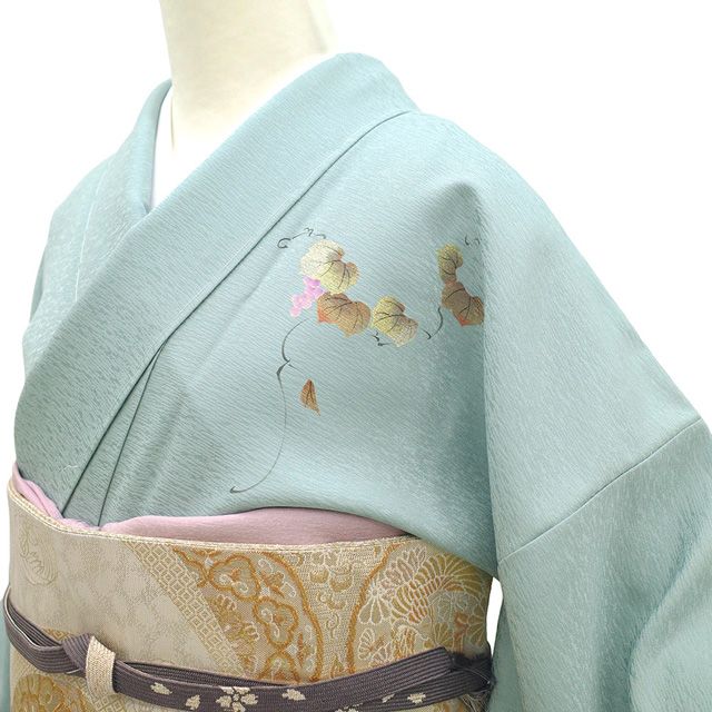 新古品】 訪問着 着物 未使用 フォーマル 正絹 袷 金彩友禅 金彩加工 新古品】 訪問着 着物 未使用 フォーマル 正絹 袷 金彩友禅 金彩加工