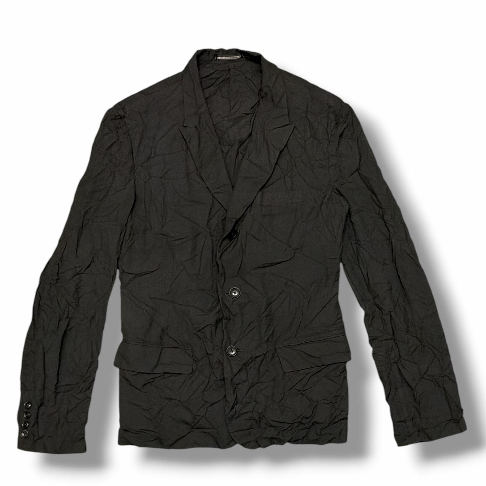 ヨウジヤマモト 16SSテーラードジャケット 参考上代88000円 Yohji Yamamoto POUR HOMME 16SS 皺加工ジャケット