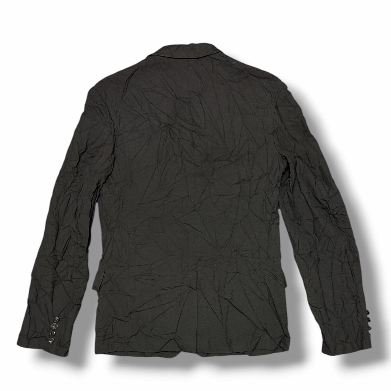 参考上代88000円 Yohji Yamamoto POUR HOMME 16SS 皺加工ジャケット 