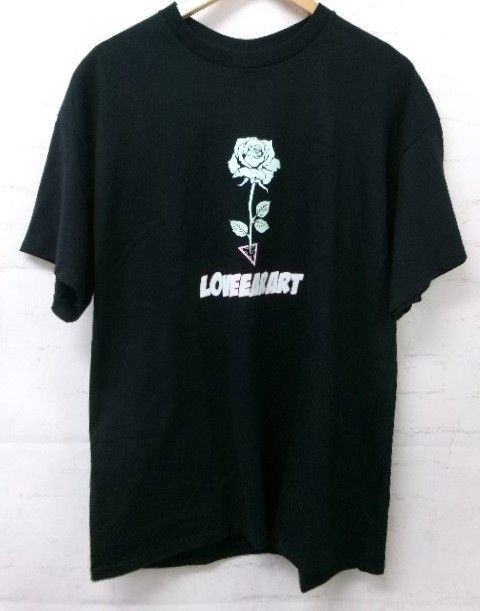 【中古】LOVE EAR ART ラブイヤーアート Tシャツ ロゴ付き ブラック XL 991886241