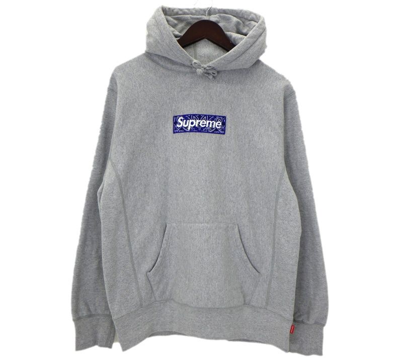 シュプリーム Supreme 19FW 【 Bandana Box Logo Hooded Sweatshirt 】 バンダナ ボックス ロゴ フーディ パーカー　50479