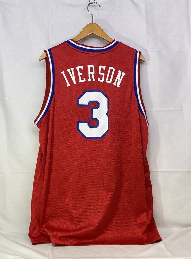 iverson reebok ゲームシャツ 3番 Reebok リーボック NBA SIXERS バスケ ユニフォーム ゲームシャツ #3