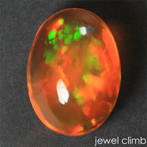 【鑑別書付】インパクトあるディープオレンジメキシコオパール 宝石 ルース ３．１３ＣＴ