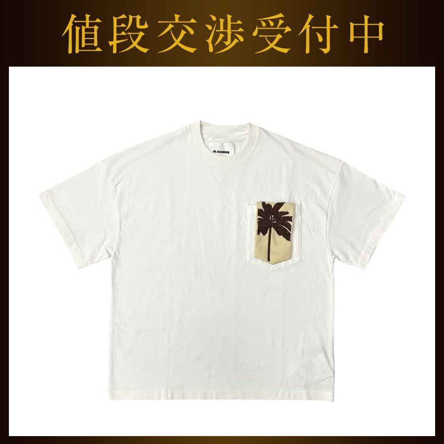 ジルサンダー Ｔシャツ オーバーサイズ 半袖 ホワイト J22GC0120 J20035 未使用 新品 タグ付き Ｍサイズ アパレル コットン 100 新品 未使用 JIL SANDER