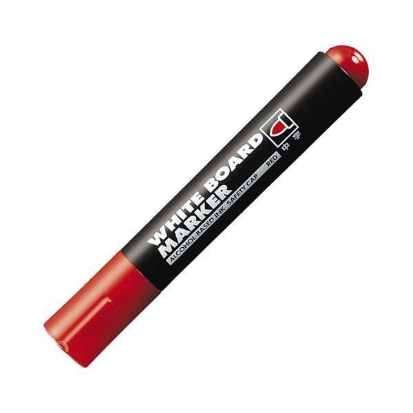 (まとめ) コクヨ ホワイトボード用マーカーペン 中字 赤 業務用パック PM-B102NR 1箱(10本) 〔×10セット〕