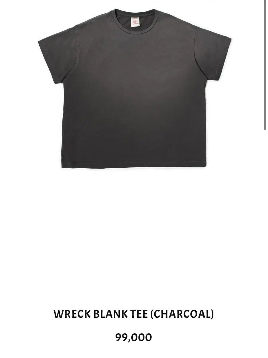 (1サイズ)ザ・ウェルコーズ ブランクTシャツ チャコール
