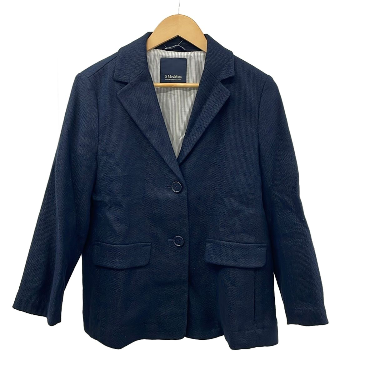 S Max Mara(マックスマーラ) ジャケット サイズIT40 レディース美品 - ダークネイビー 長袖/春/秋