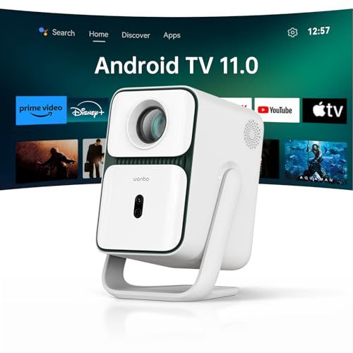 【新品】Wanbo T2 Ultra プロジェクター Android TV 11.0搭載 天井 500ANSI 1080P フルHD 1.2:1 投影比率 短焦点 10W HiFi スピーカー内蔵 小型 WiFi ブルートゥース chrome cb5c3adf