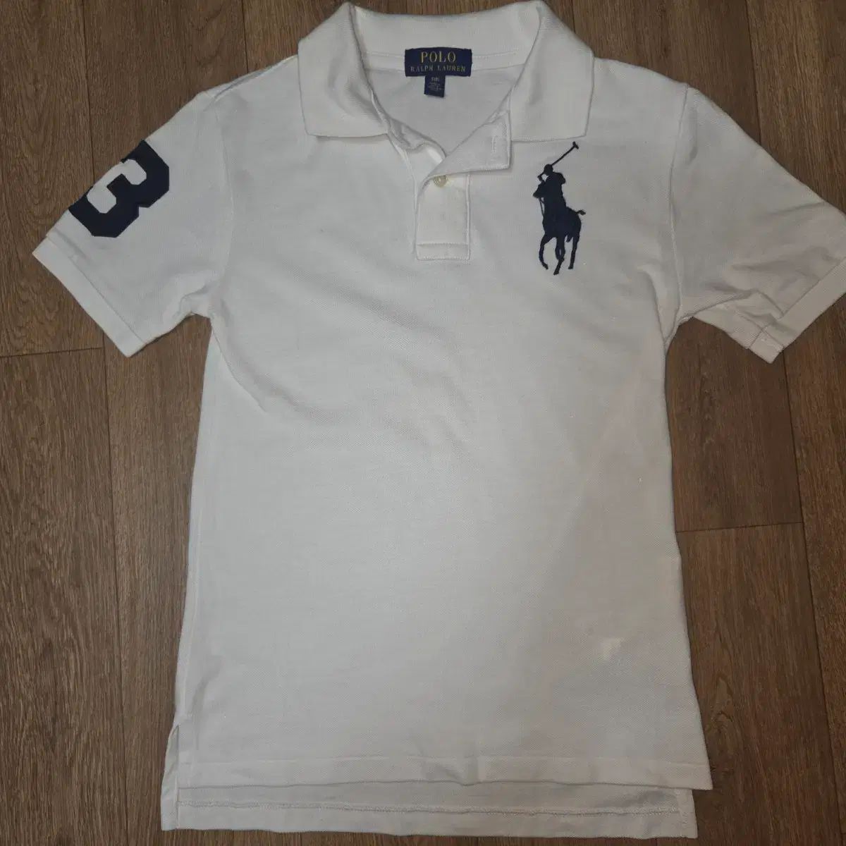 正規品 ポロ ラルフローレン /黒 ビックポニー カラーTシャツ (レディース 44 / 小学生 中学生 オススメ)