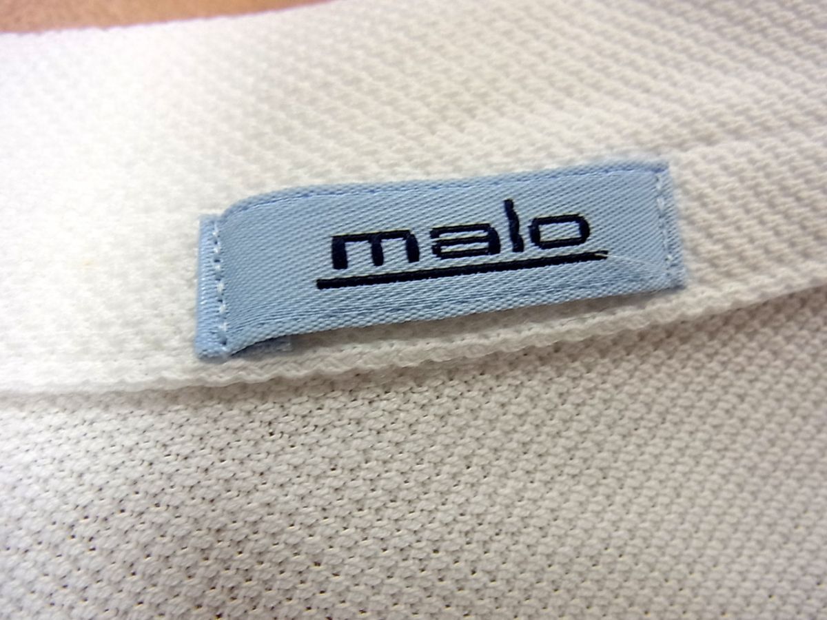 参考定価4万◇malo マーロ 半袖 スキッパー ポロシャツ 夏物 鹿の子 袖 