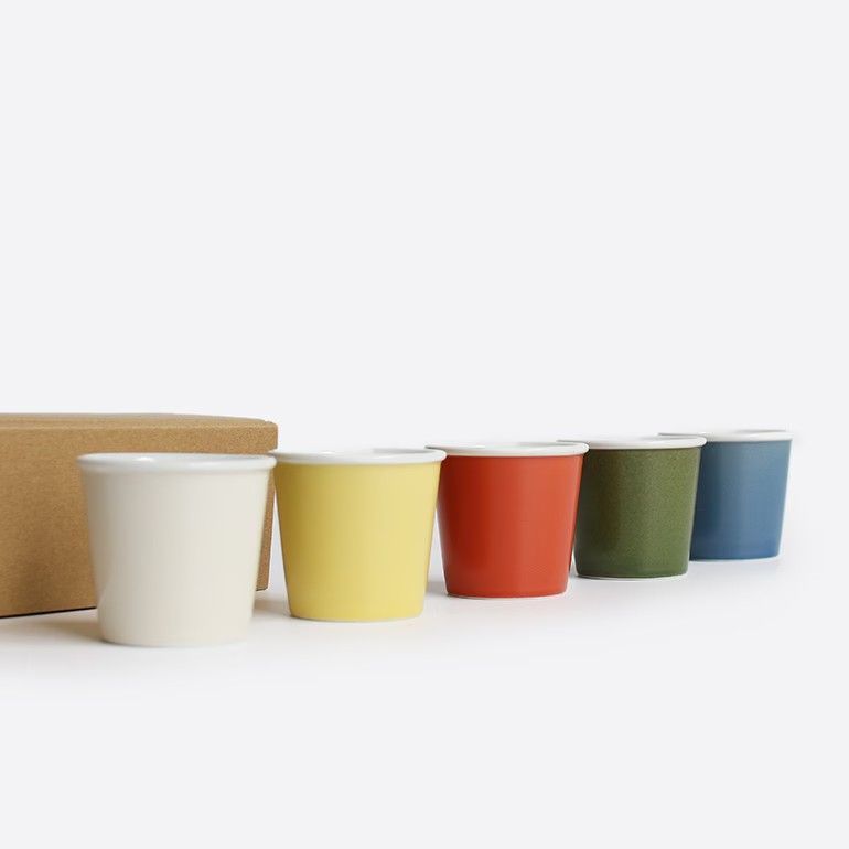 【新品】【セット販売】Paper Cup Small set 5色セット[ペーパーカップ ミニカップ タンブラー 紙コップみたいなコップ 100ml 波佐見焼 磁器 電子レンジ 日本製 東京西海]