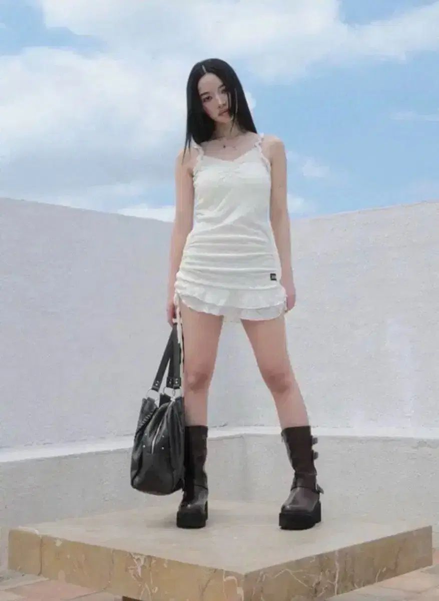アズオン BLOSSOM MINI DRESS / IVORY
